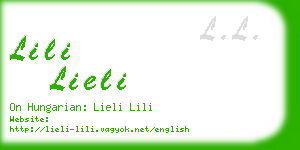 lili lieli business card